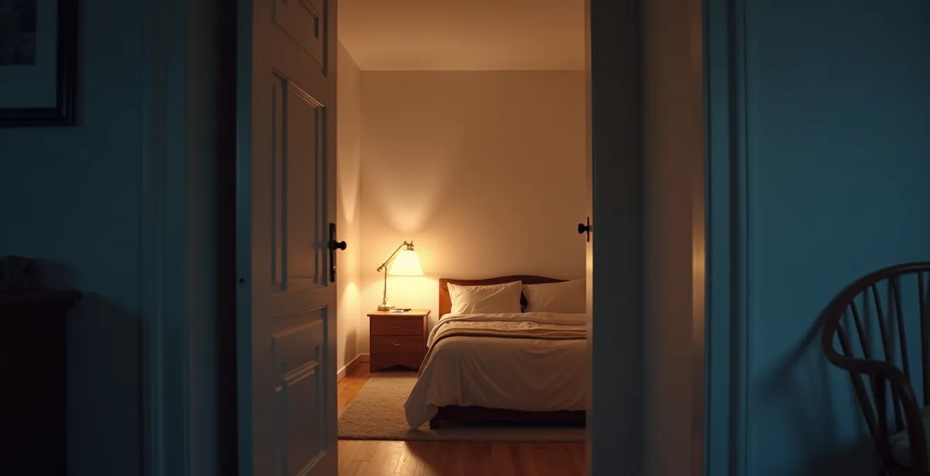 Chambre au crépuscule avec gradation lumineuse douce