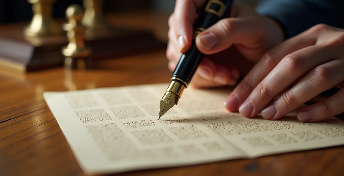 Signature professionnelle d'un bail de location sécurisé