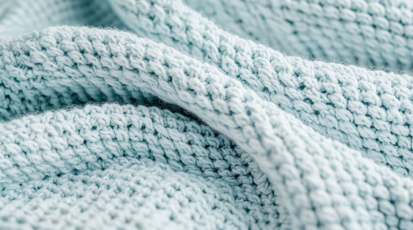 Gros plan extrême sur la texture d'une maille en lin naturel de couleur beige révélant la structure détaillée des fibres végétales